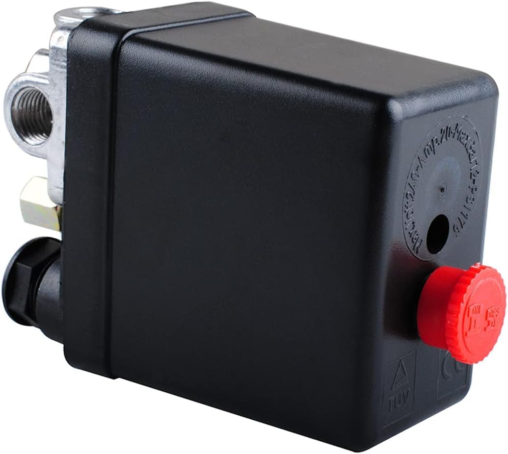Regulator Ciśnienia Kompresora Pneumatycznego – Zawór Kontroli Centralnej, Ciśnienie 90-120 PSI, 240 V