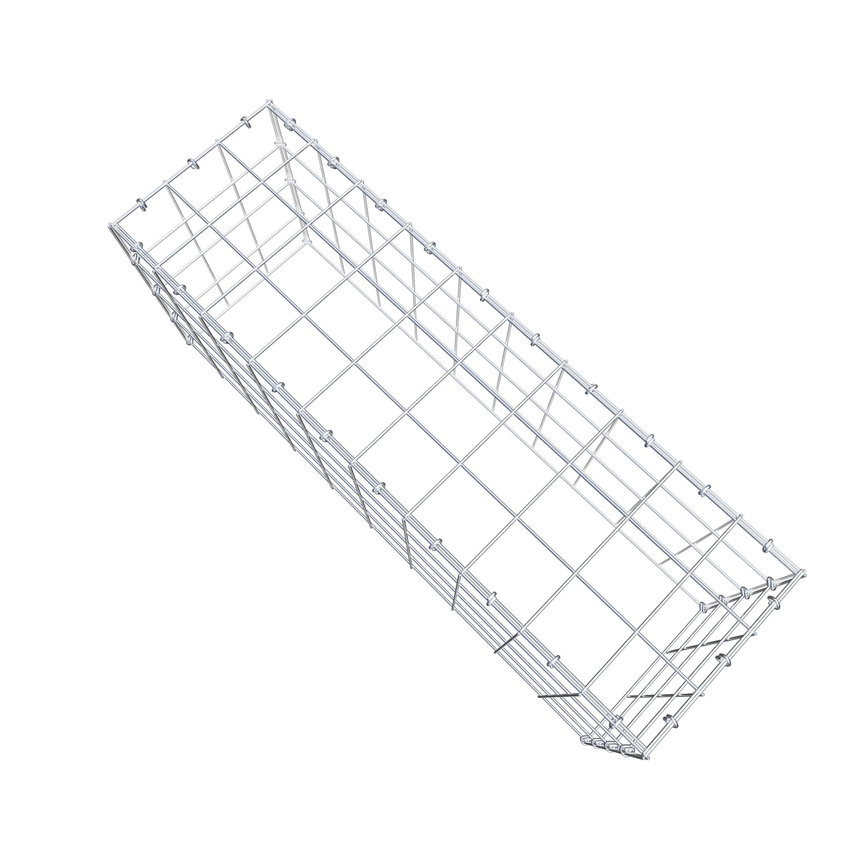 Gavión para apilar en acero galvanizado 100x40x30cm (LxAxP), malla 10 x 10cm, Anillo en C, sin rejilla inferior - 8