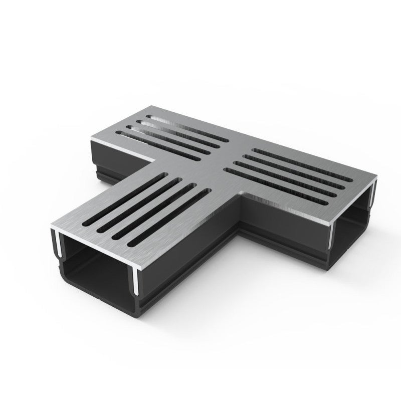 Caniveau 3XS MINI L 6,5 cm Grille aluminium - StarDrain - LINE ECO - Caniveau de 100 cm - 3