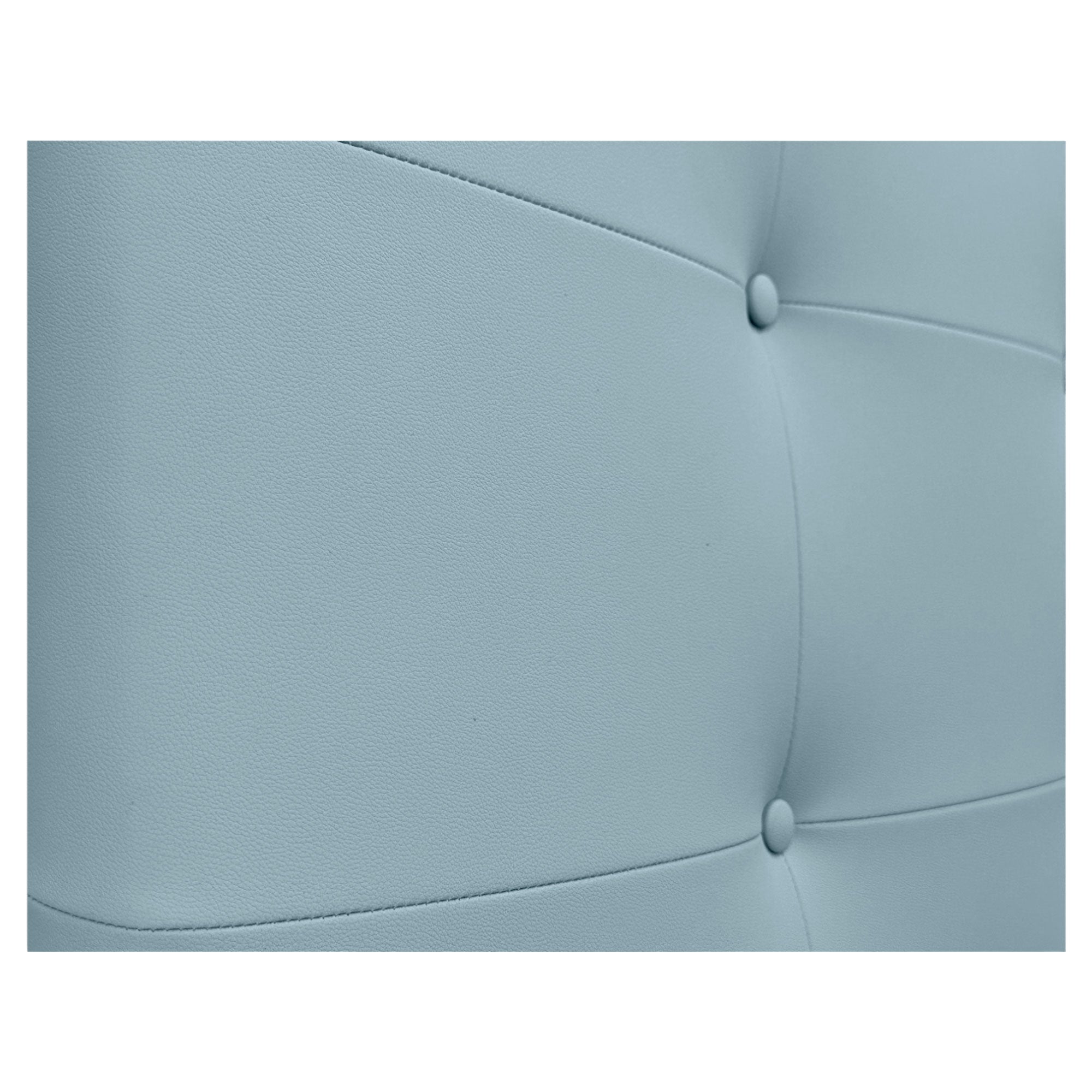Testiera Imbottita DHOME Per Letto Singolo 90 Cm, Similpelle Celeste Con Gambe In Pino - Tessuto Aqualine Antimacchia - 3