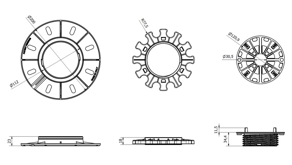 Plot réglable pour Dalles de 35 à 60 mm - ARKIMEDE - 4