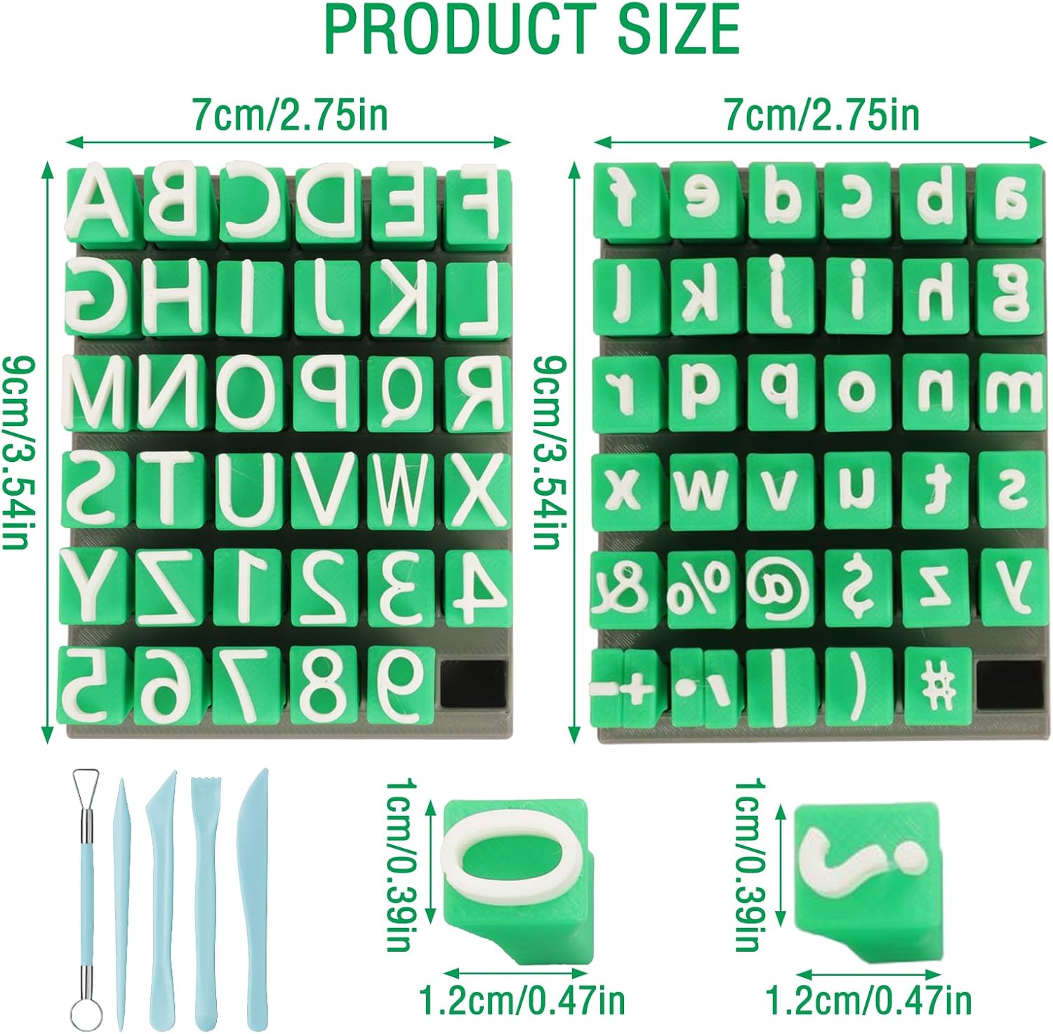 Tampon Alphabet Pour Argile Lettres De L'alphabet Majuscules Et