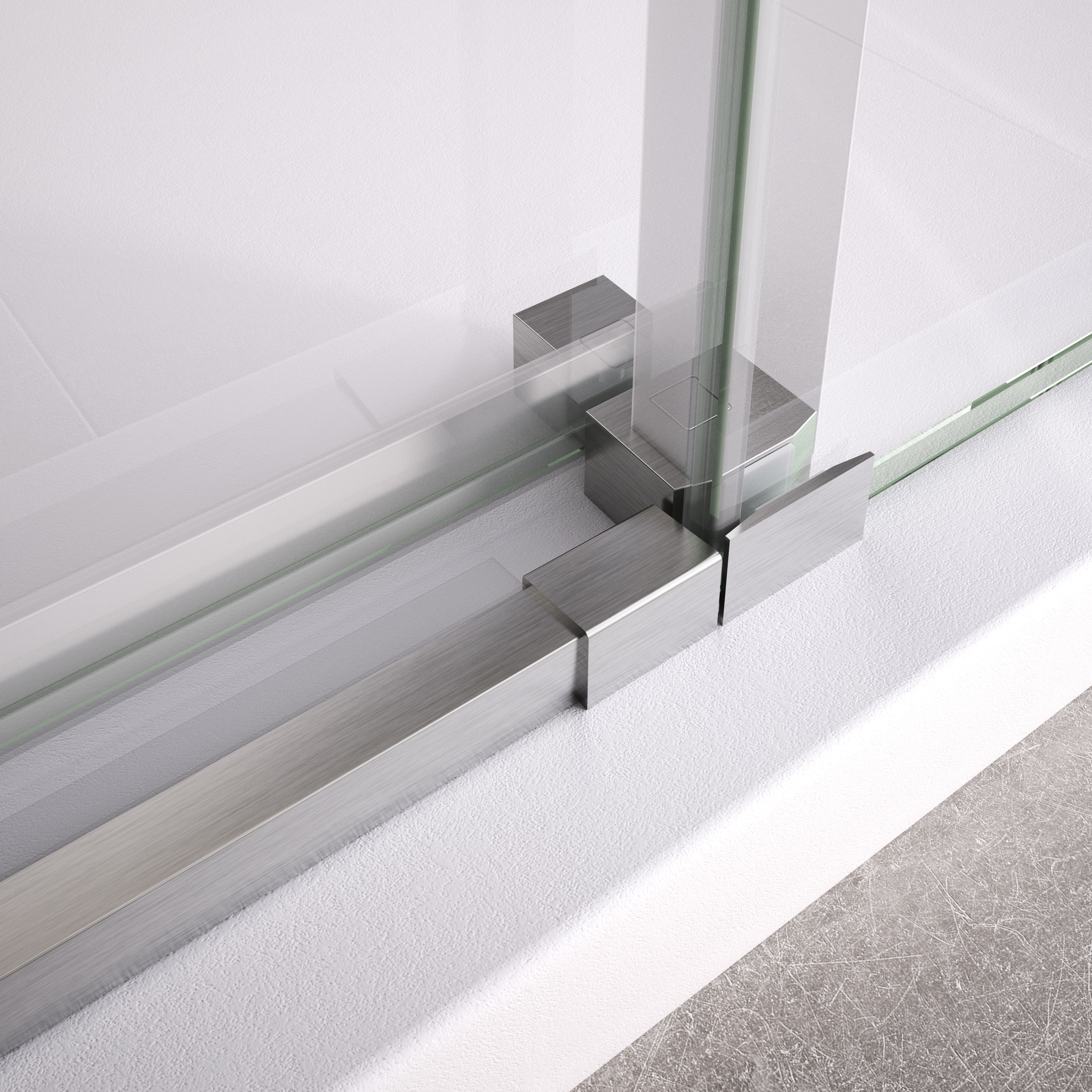 BELLOBATH - Mampara de Ducha Angular 2 puertas correderas + 2 fijos - Vidrio Templado - Plata Brillo - Ancho adaptable 87-89 x 72-74 cm -Alto 195 cm - 3