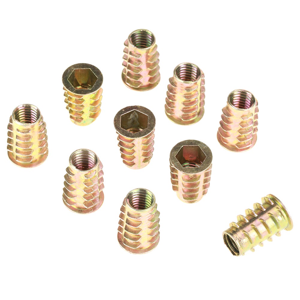 Dado for mobili incorporato M3-M10, dadi con inserto in legno in acciaio inossidabile 304 (Size : M3x6-30 pieces