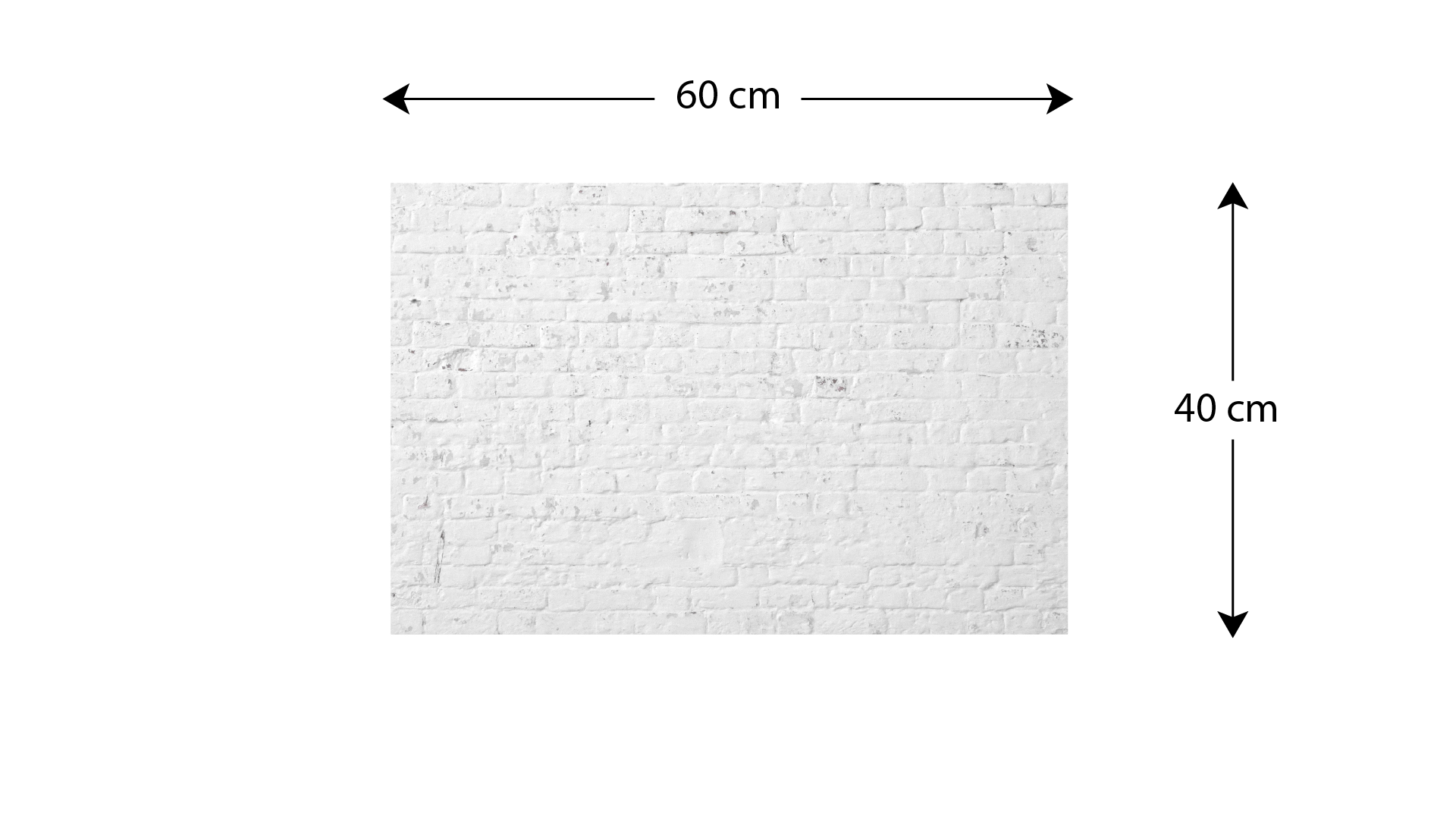 Tableau Magnétique en Métal Motif Brique Blanche 60x40cm, MetalBoards pour tout type d'Aimants - 4