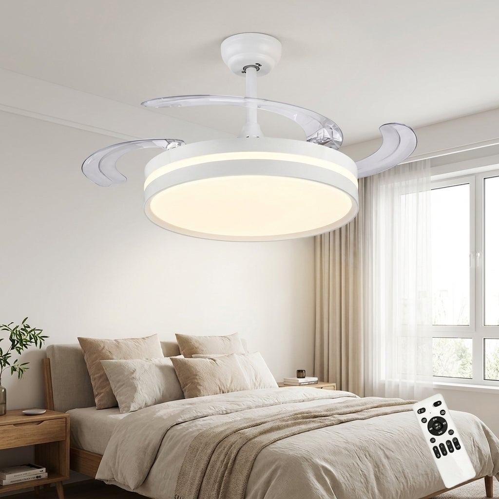 Ventilador de teto com luz ajustável motor DC silencioso - 3