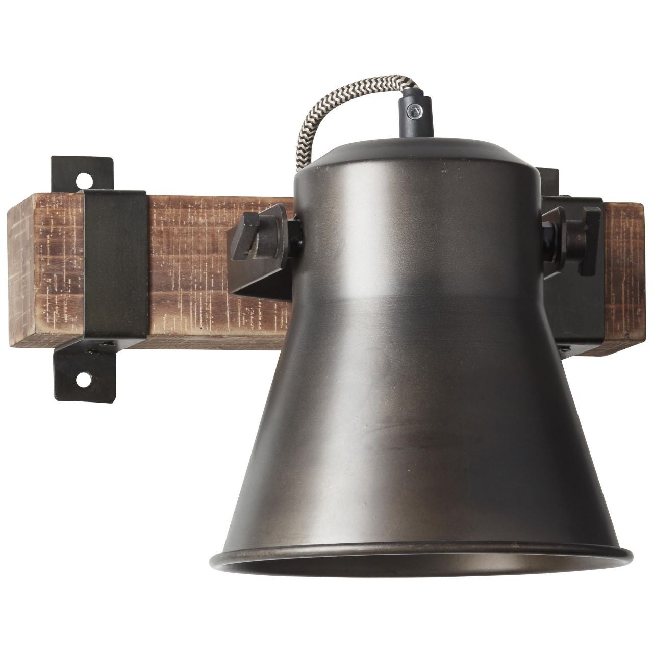 BRILLIANT lampa wisząca Tannah 3-płomienna czarna / naturalna, 3x A60, E27, 52W, kabel można skrócić / regulowana wysokość - 8