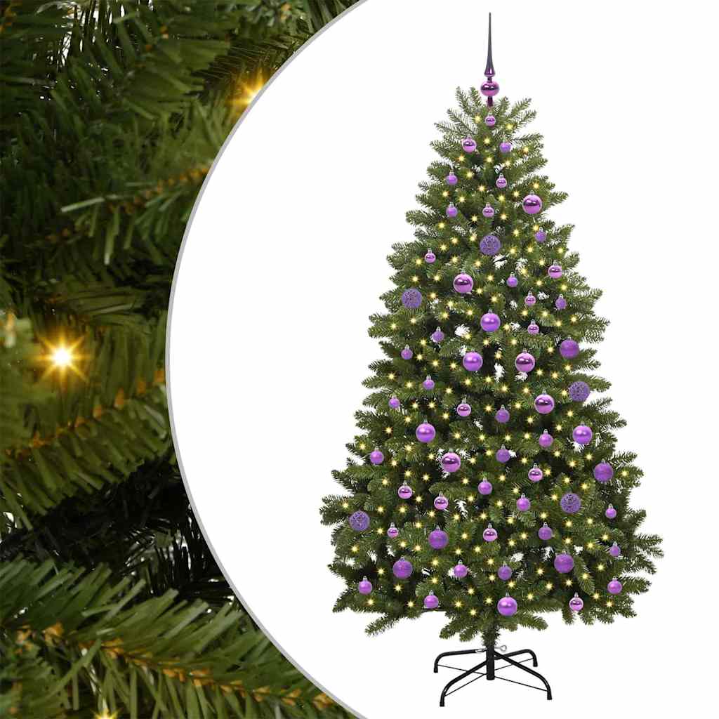 Sztuczna choinka Ze LED Lights Zielony 180 cm PVC i Metal