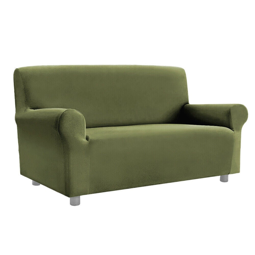 Funda de sofá elastizado 3 asientos universales con reposabrazos 100% made in italy sillón sofa saver verde