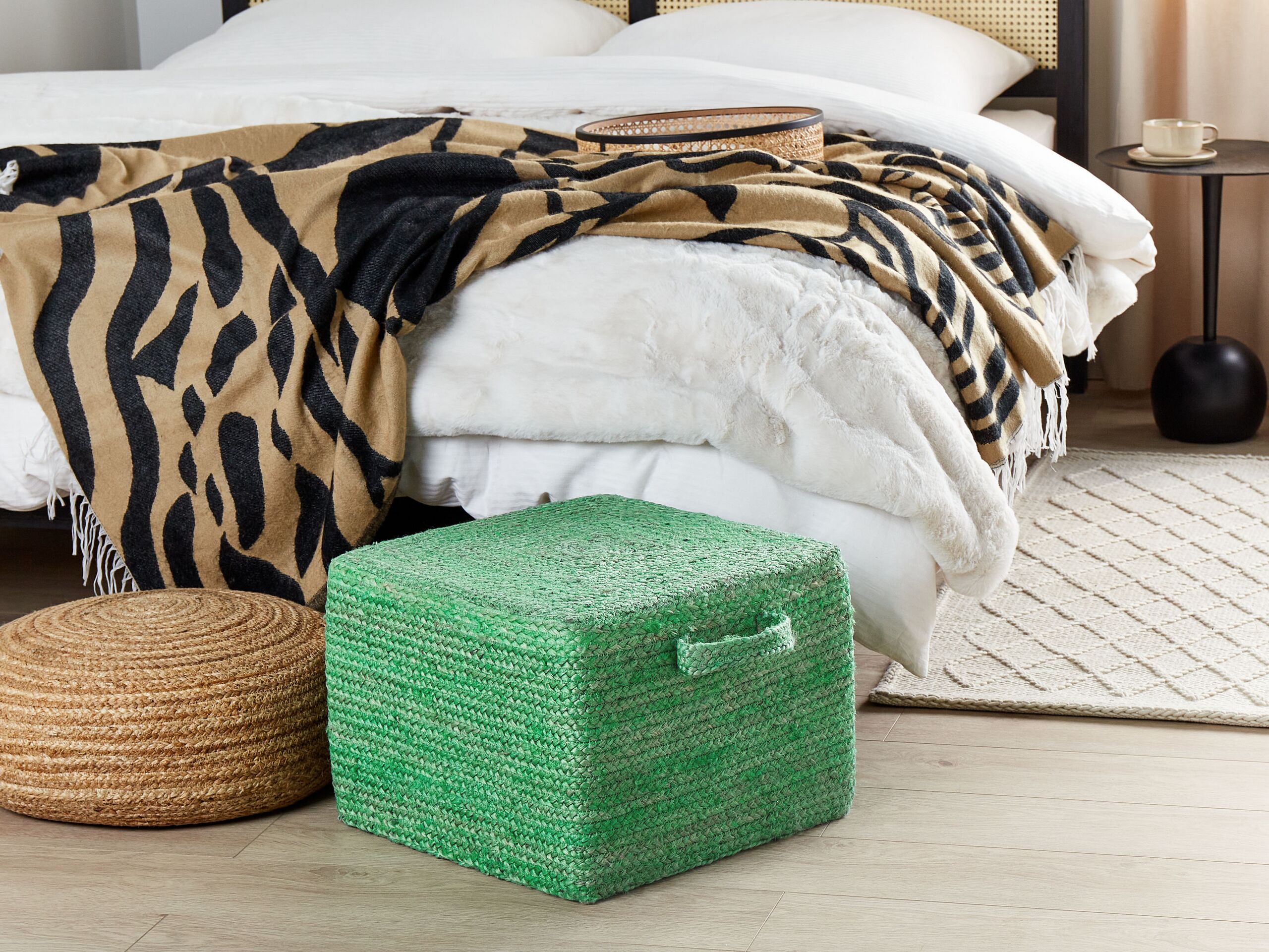 Pouf DHADAR Jute Vert - 2
