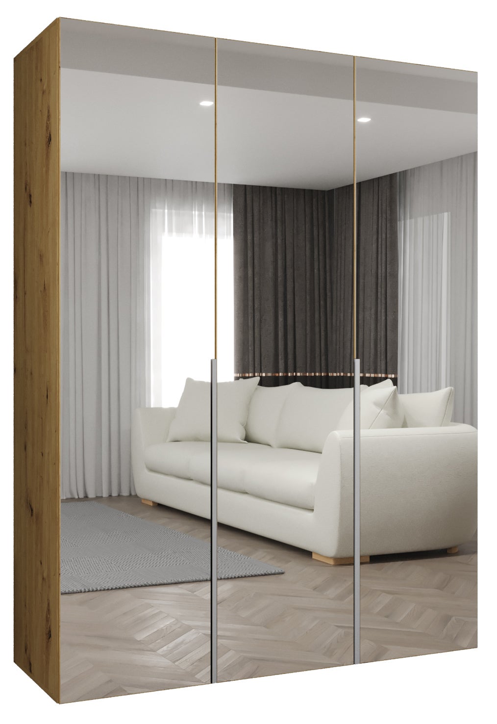Szafa uchylna otwierana Alicante 3 150 x 52 x 202 cm artisan + u. kaszmir Abiks Meble