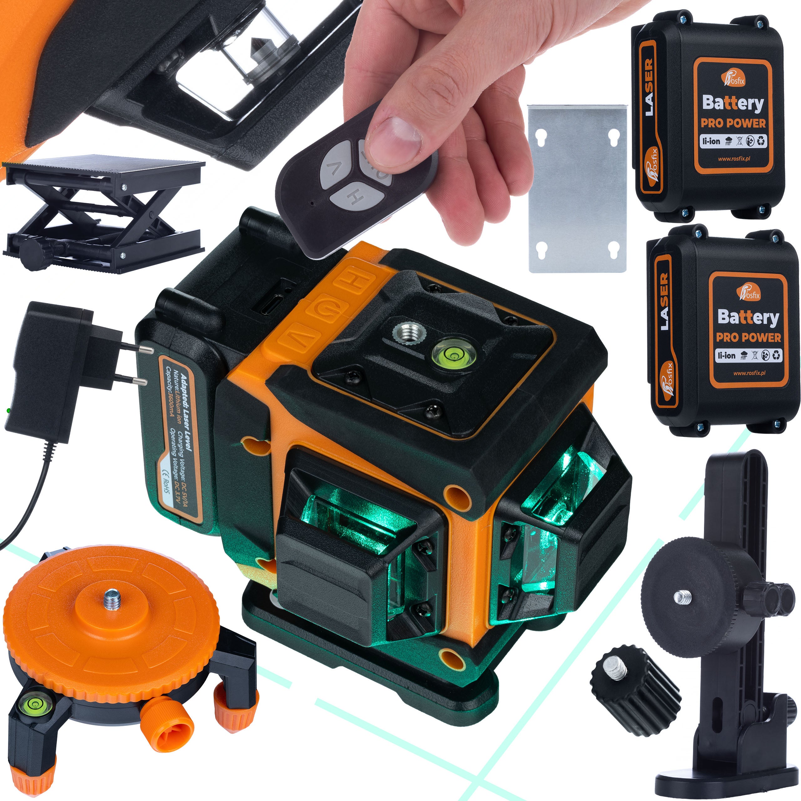 Niveau Laser Croisé 12 Lignes RAPH 12L – Vert | Auto-Nivelant ±4° | USB ...