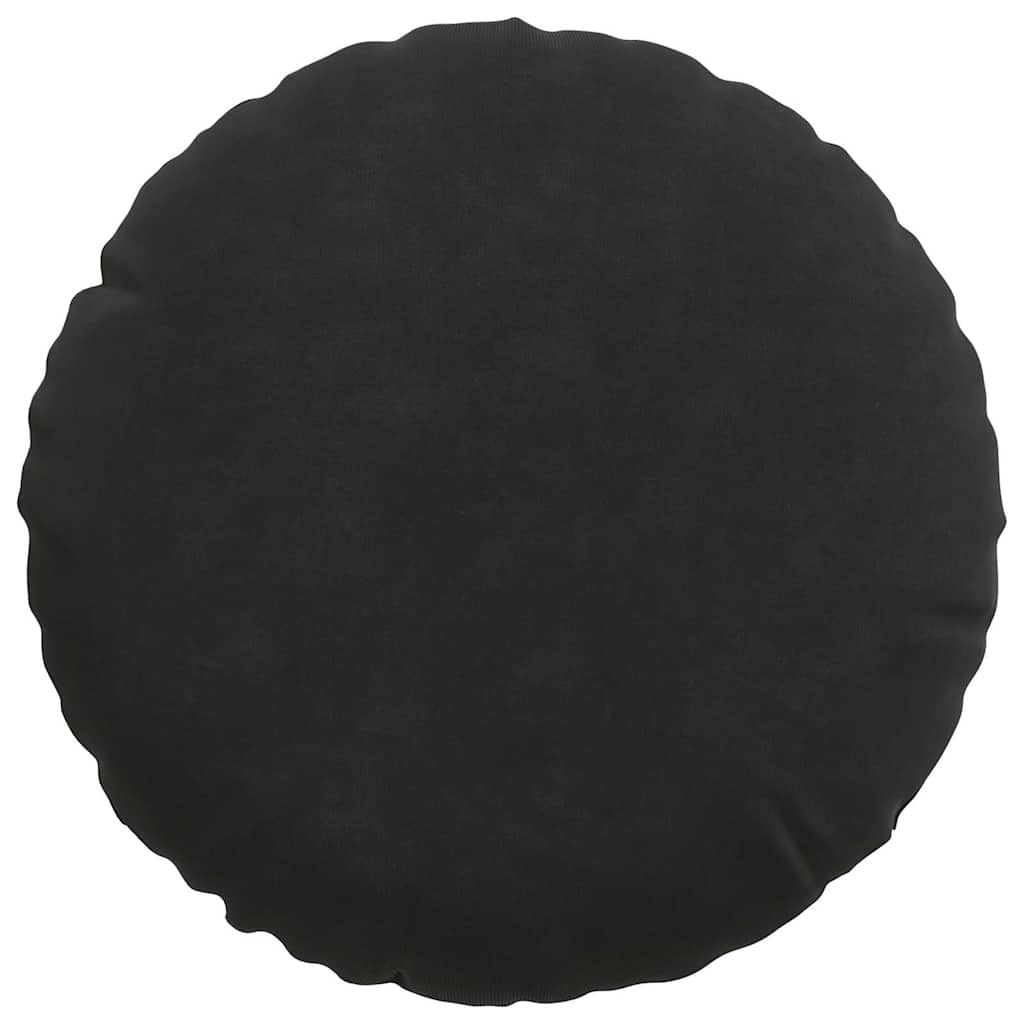 Cojines de asiento de 2 piezas de terciopelo negro, Ø 30 × 13 cm - 6
