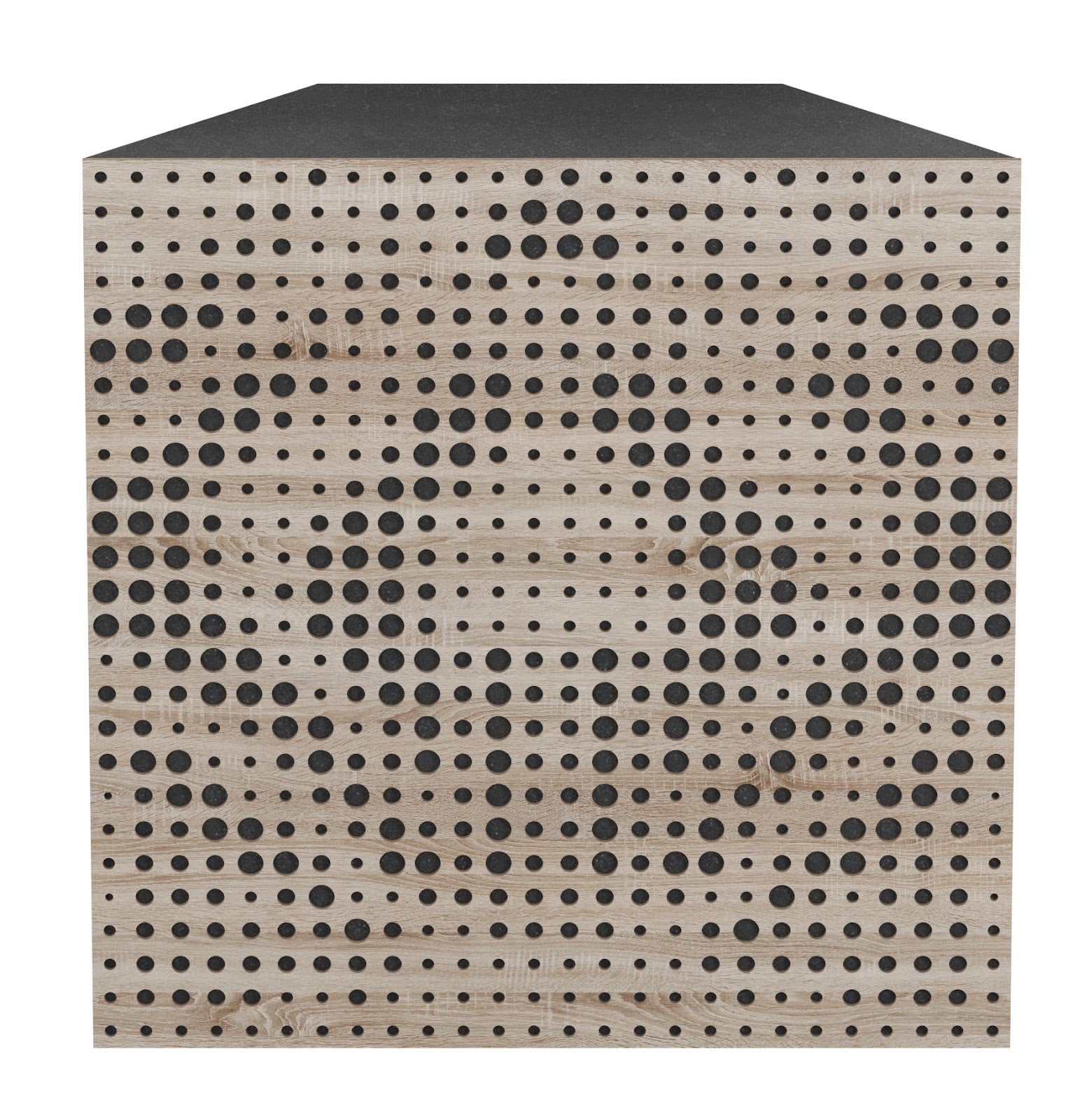 Lot de 2 Pièges à basses UNIVERSE acoustiques insonorisants 50x50x10 cm -MDF perforé laminé et mousse acoustique -Sonoma - 2