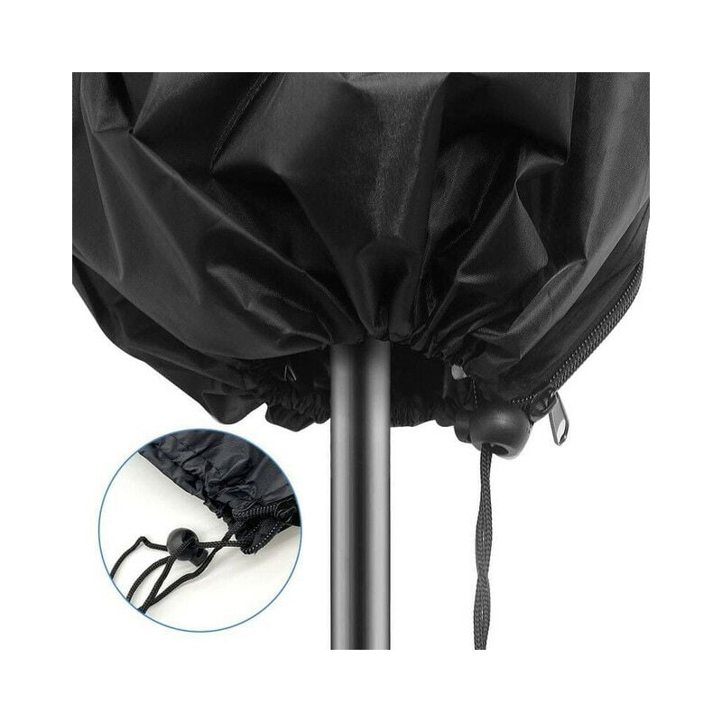 Seydrey Custodia protettiva per ombrellone da 2 m, 4 m, copertura per ombrellone 420D, con asta per 200 cm, 300 cm, 400 cm (265 x 40/70/50 cm