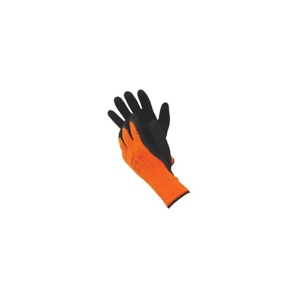 GUANTE LATEX MICROPOROSO NEGRO MALLA SINTÉTICA PESADA NARANJA 10 ...