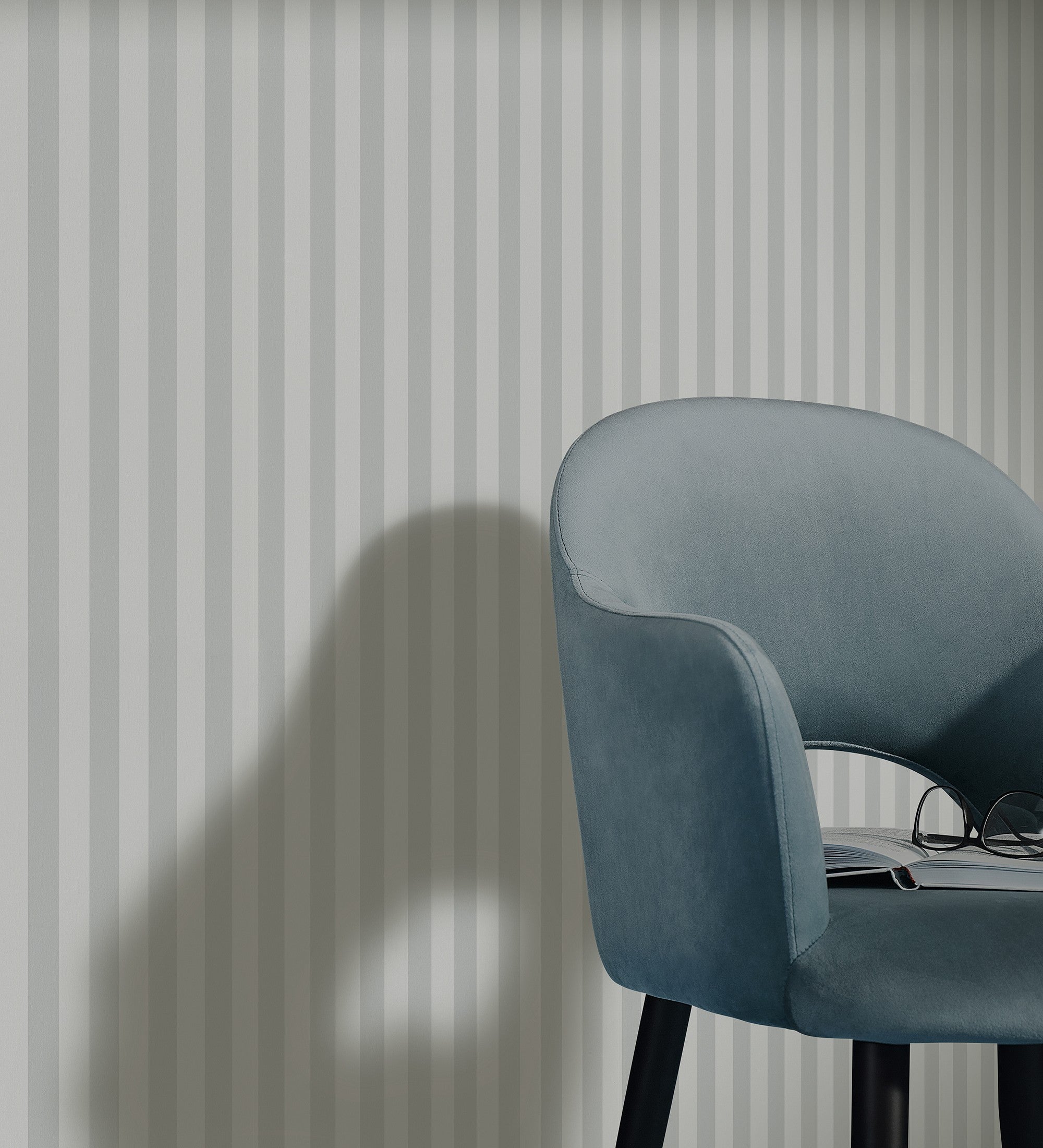 GAULAN 500680221 Papier Peint à Rayures Beige Et Blanc Pour Mur Salon Chambre Couloir Salle à Mange Tête De Lit Hall D'entrée Escalier - Échantillon DIN A4