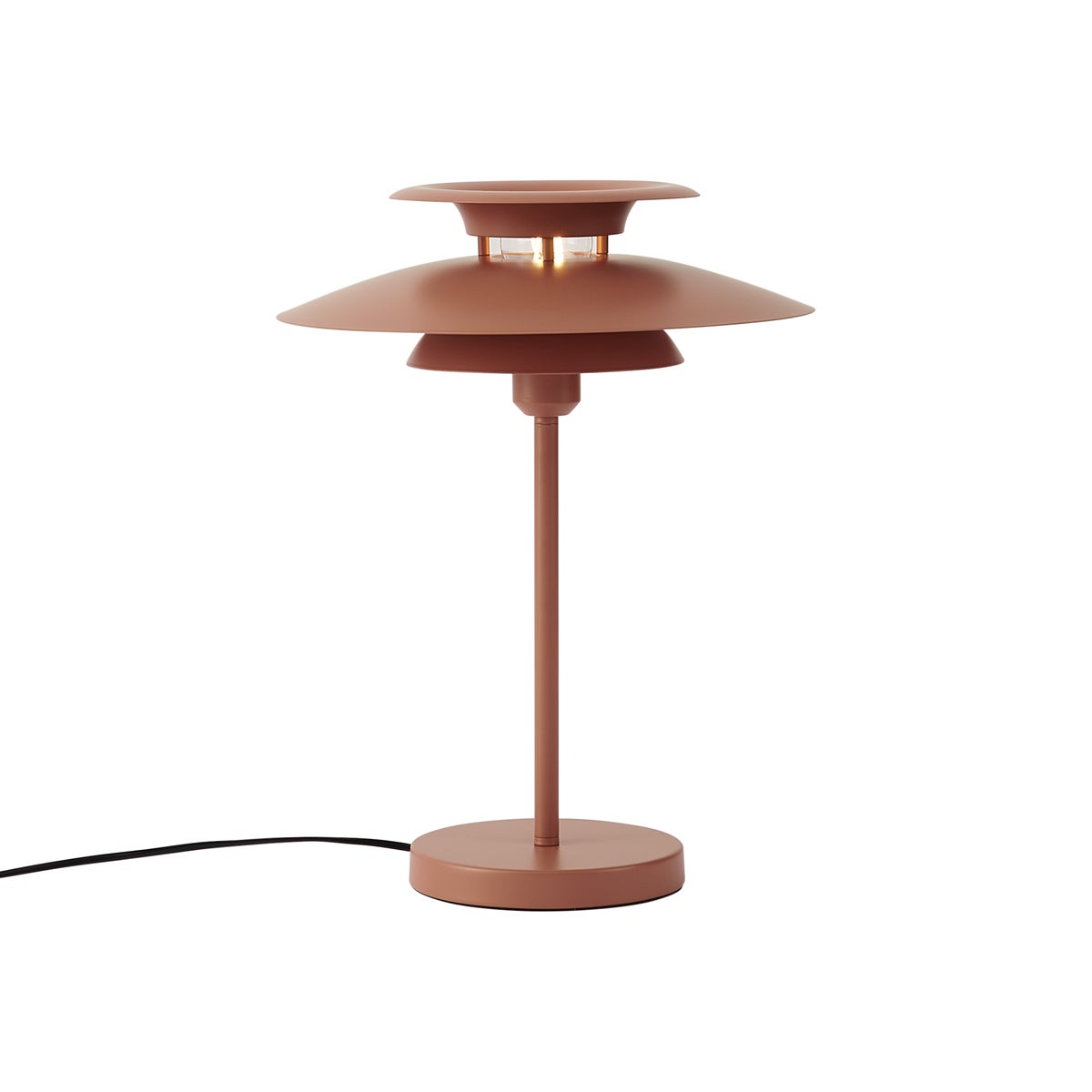 Qazqa retro lampa stołowa - Pauly - brązowy, okrągły, max. 15w, e27, 46cm, IP20 oświetlenie wewnętrzne