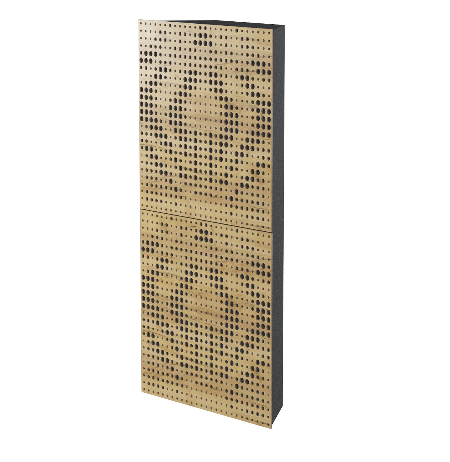Lot de 2 Pièges à basses UNIVERSE acoustiques insonorisants 50x50x15 cm -MDF perforé laminé et mousse acoustique -Chêne - 4