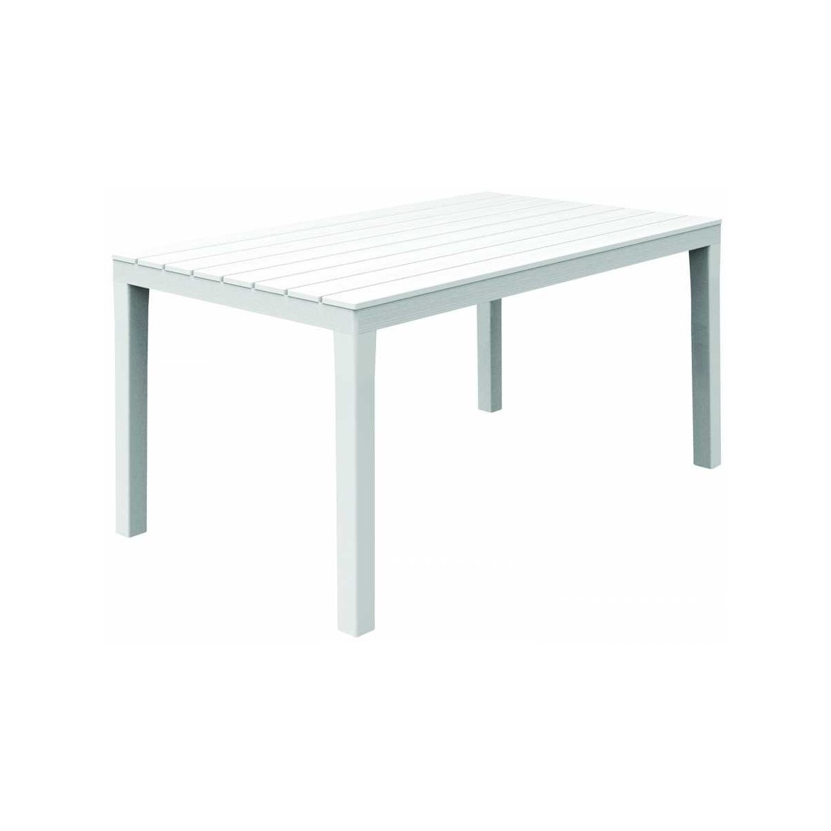 Tavolo Sumatra - 01793, Colore Bianco, 138 x 80 x 8 cm, tessuto, quadrato