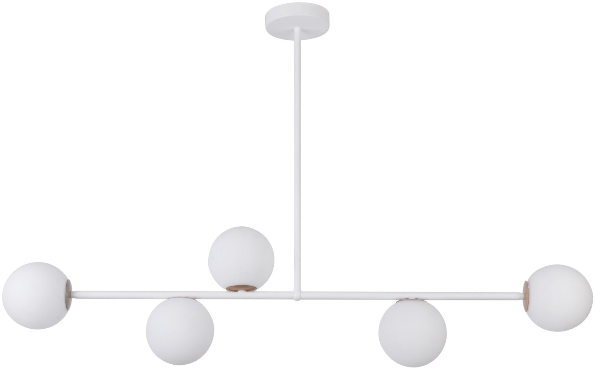 Lampa sufitowa wisząca Gama biała 5xG9x12W minimalistyczna wym: 68 x 106 x 12 cm szkło SIGMA