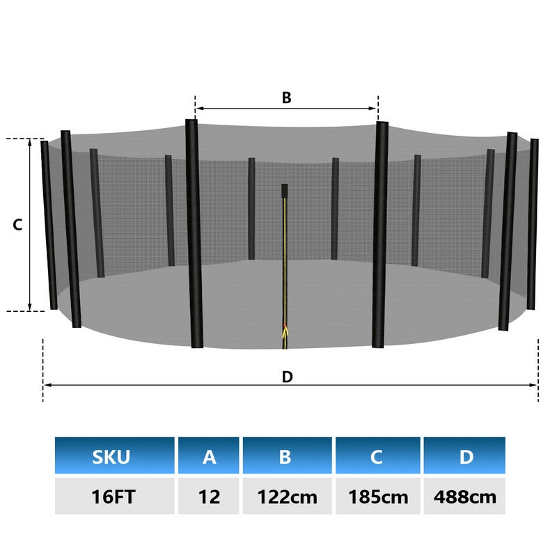 Garlando Rete Di Protezione Xxl Per Trampolino