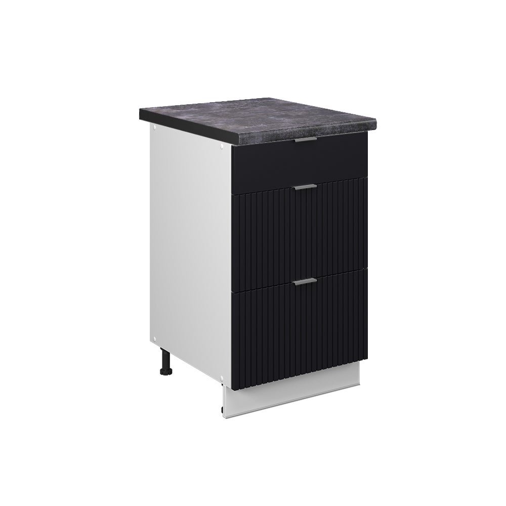 Vicco Szafka dolna do kuchni Fame-Line, Czarne paski, 50 cm , BP Antracyt