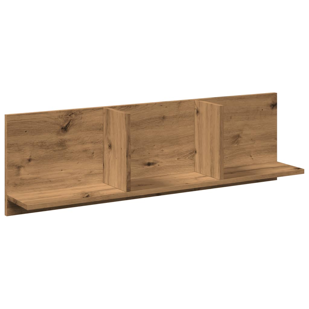 Armoire Murale Salle De Bain 100x25x40 Cm – Bois D'Ingénierie Chêne Artisanal, Portes à Vérin Gaz, Capacité 60 Kg