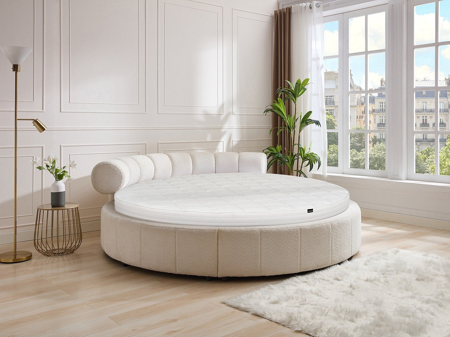 Materac okrągły 220 × 220 cm gr. 25cm - ROMA marki YSMÉE