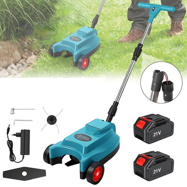 KAKET Tondeuse à gazon électrique sans fil, 48 000 tr min, outil de jardinage à réglage de hauteur en 3 étapes, pour batteries Makita 18V