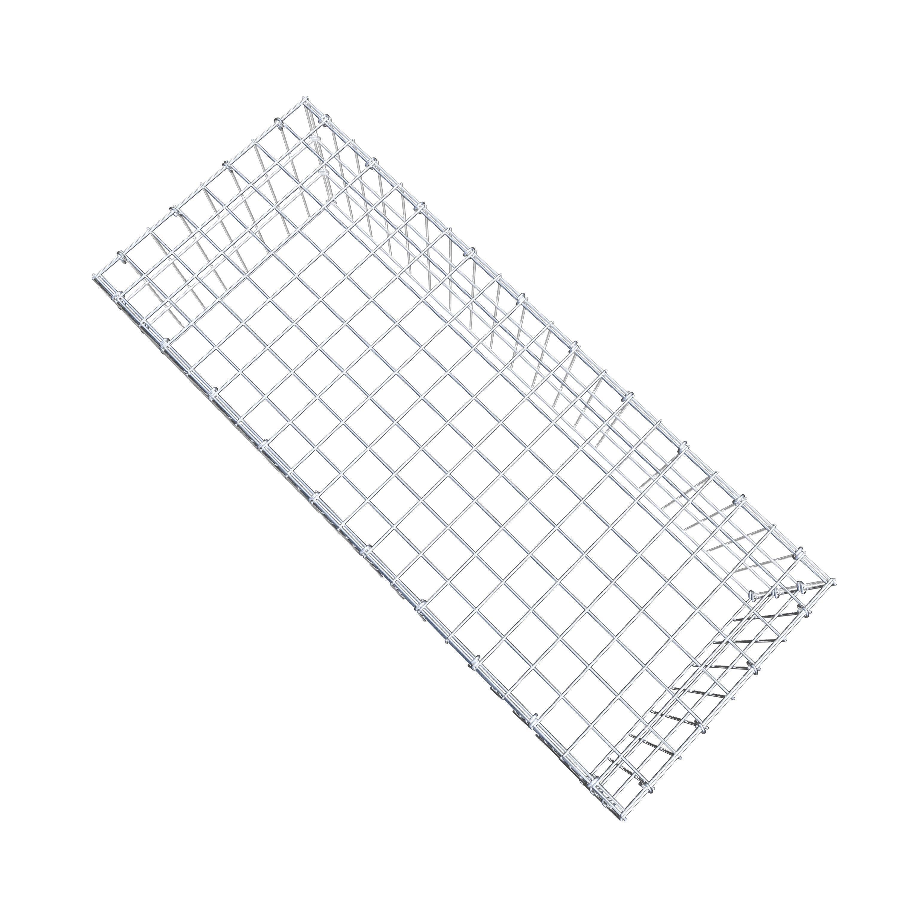 Gavión para apilar en acero galvanizado 100x30x40cm (LxAxP), malla 5 x 10cm, Anillo en C, sin rejilla inferior - 8