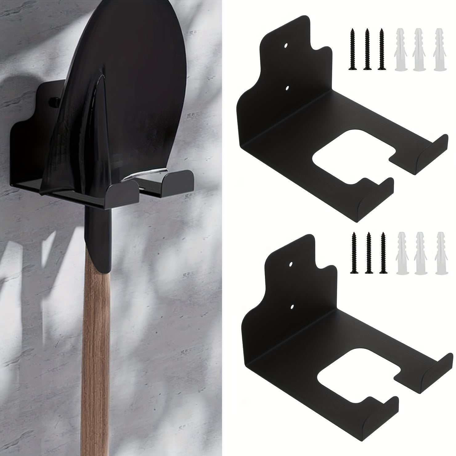 Lot 12 Supports Muraux Outils Jardin Gatsowm - 9 Crochets Robustes - Organisation Rangement Garage Atelier