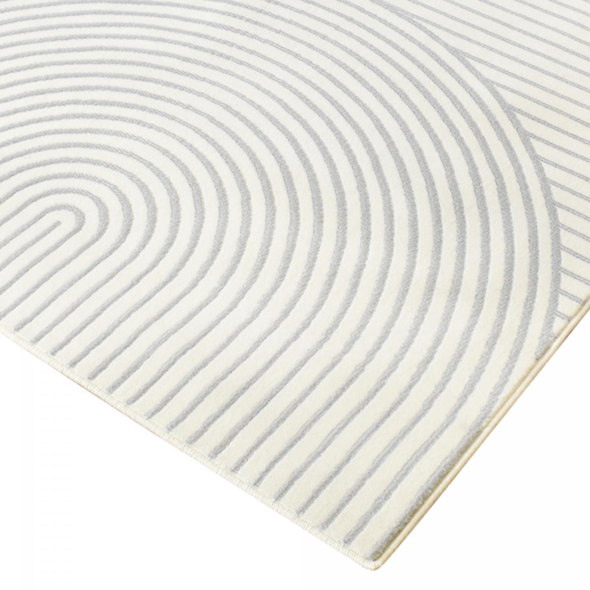 tapis salon 160x225 tissé crème rectangle motif géométrique LYN49 BINCI - 5