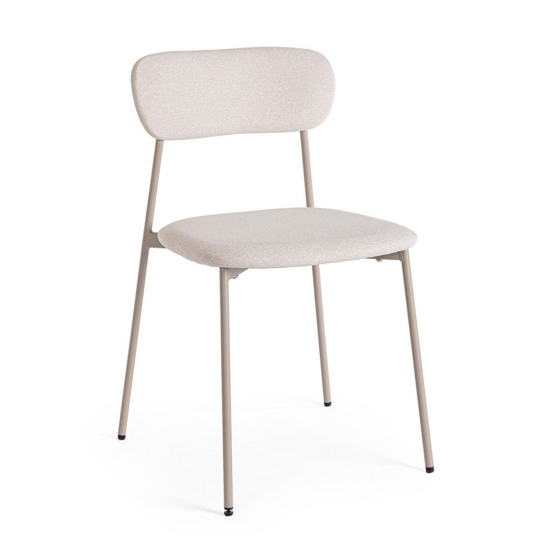 Krzesło do jadalni z włókna syntetycznego, gołębia szarość