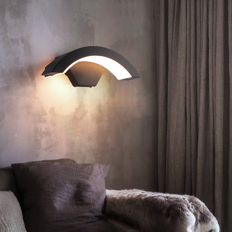 4pcs Applique da parete a LED per esterni, moderna applique da parete da 24 W, luci decorative da interno a LED, impermeabile IP65, bianco caldo - 2