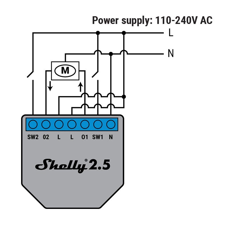 Interruttore wifi a doppio relè per tapparella - 2