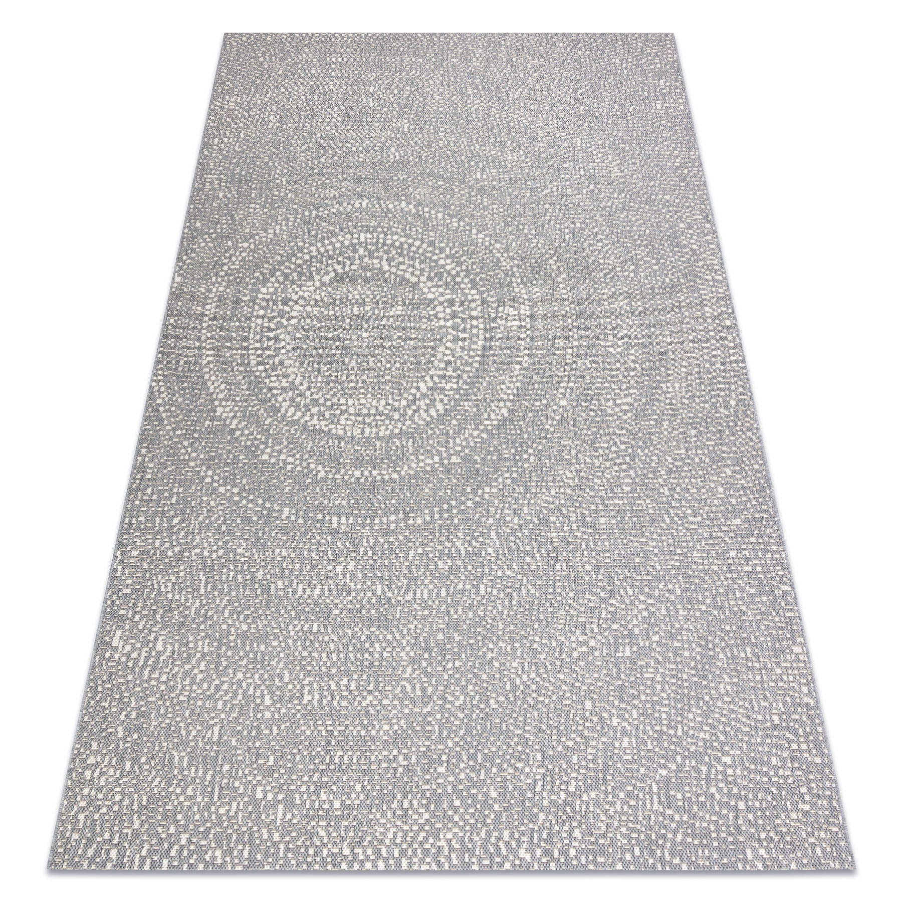 Dywan SZNURKOWY SIZAL FLAT 48832637 Koła, kropki szary / krem 120x170 cm