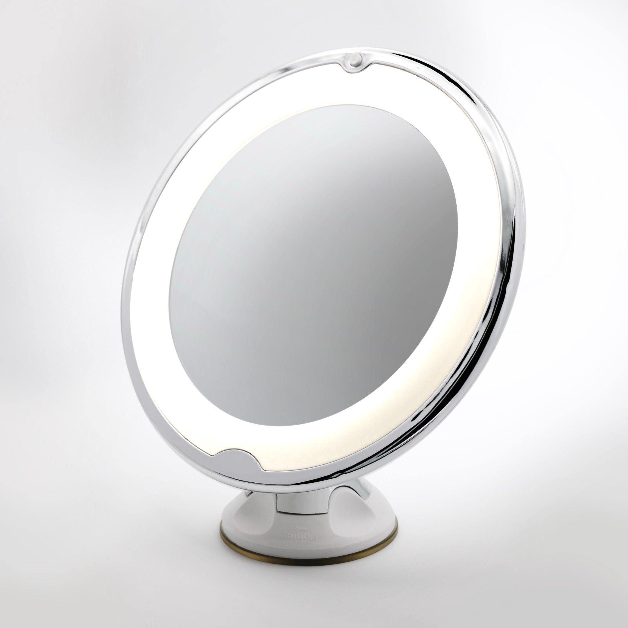 Specchio Ingranditore 30x/1x Con Luce LED E Ventosa Potente – 3 Colori, Ricaricabile, Per Trucco E Barba, Da Parete O Viaggio
