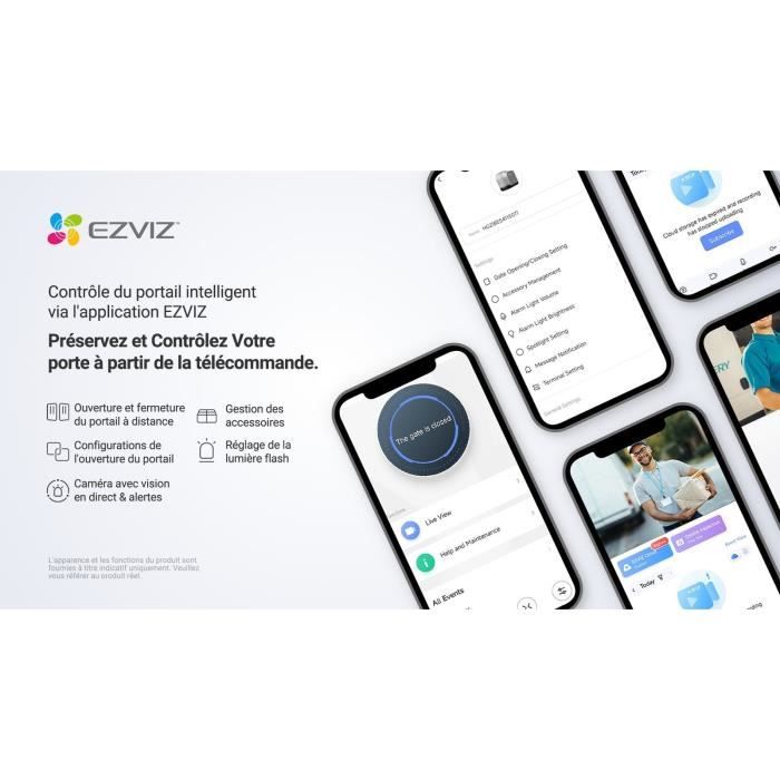 Ezviz HG2 600 PRO – Motore Smart per Cancello Scorrevole con Telecamera Integrata, Controllo Remoto e Allarme Lampeggiante - 4