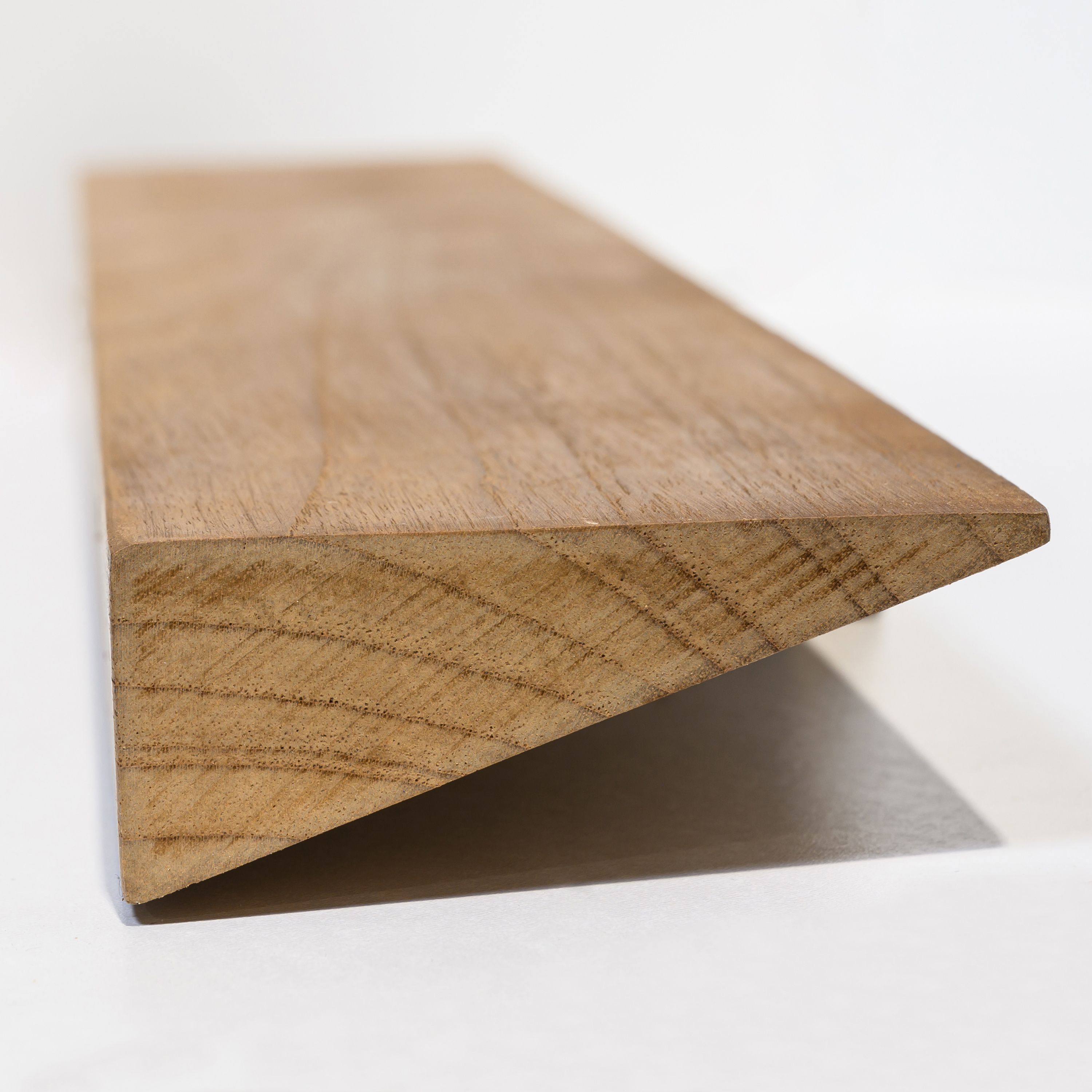 Kit mensola da parete rettangolare in legno di teak oliato - Hardware di montaggio incluso - 35x90x450 mm - 5