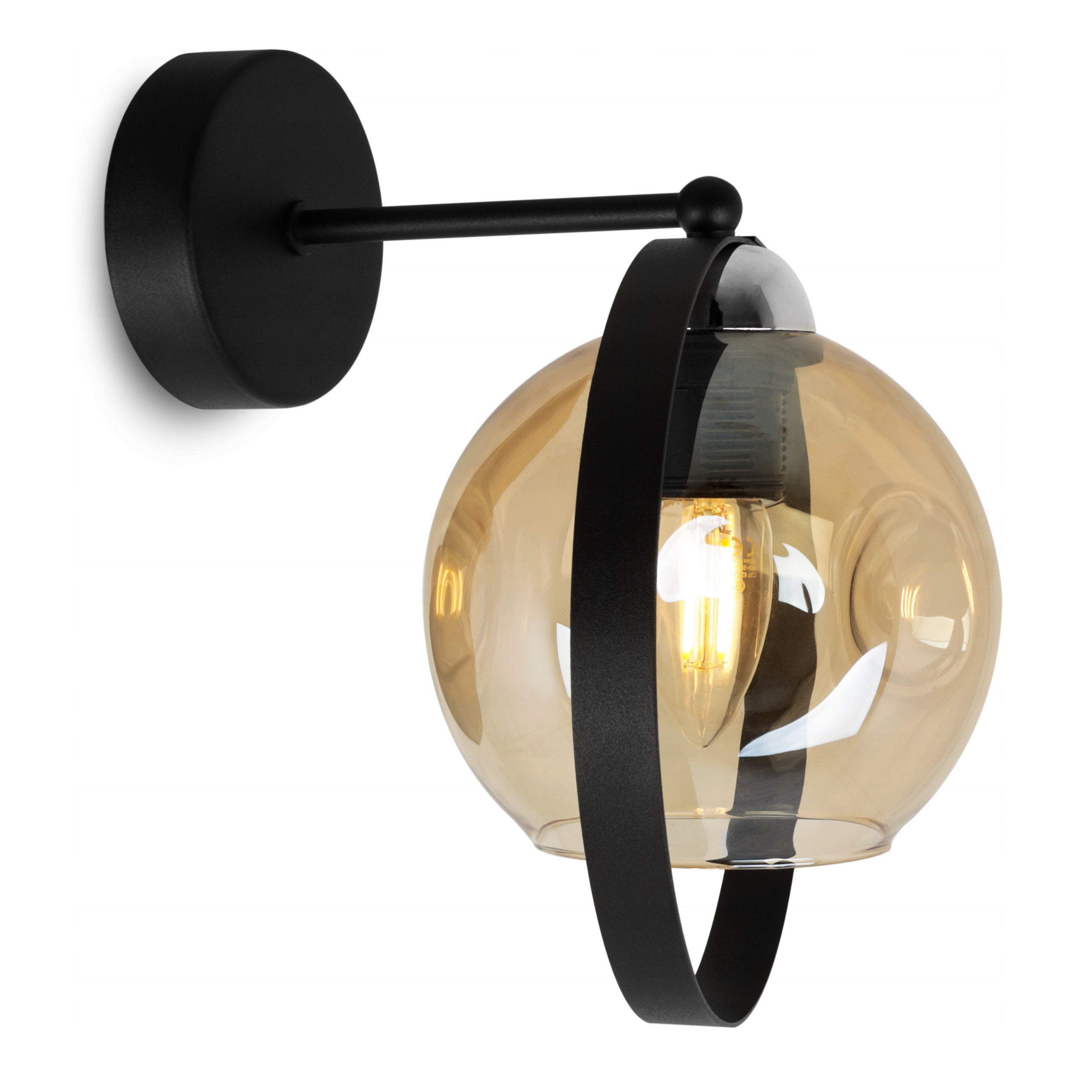Lampa kinkiet ścienny Ring Rio modern 1xE27 klosz pierścień miedziany Light Home LH