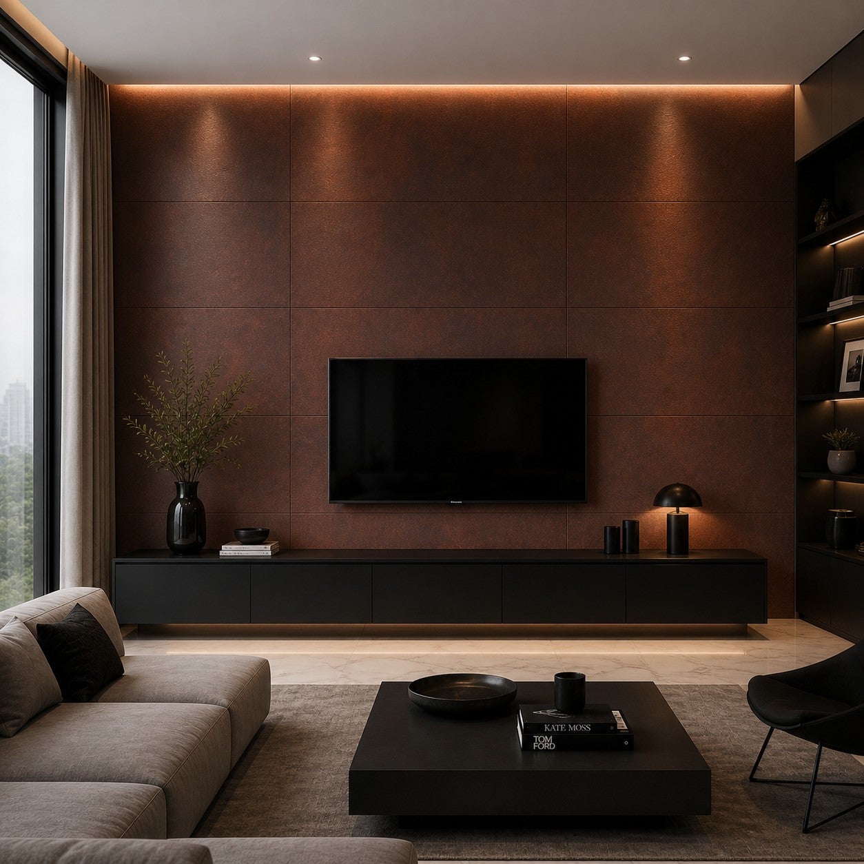 Panneau Décoratif Effet Métal Corten Rouillé, Lot De 6 Pièces, 120 X 60 Cm, En Pvc Uv Ultra-Fin - 3