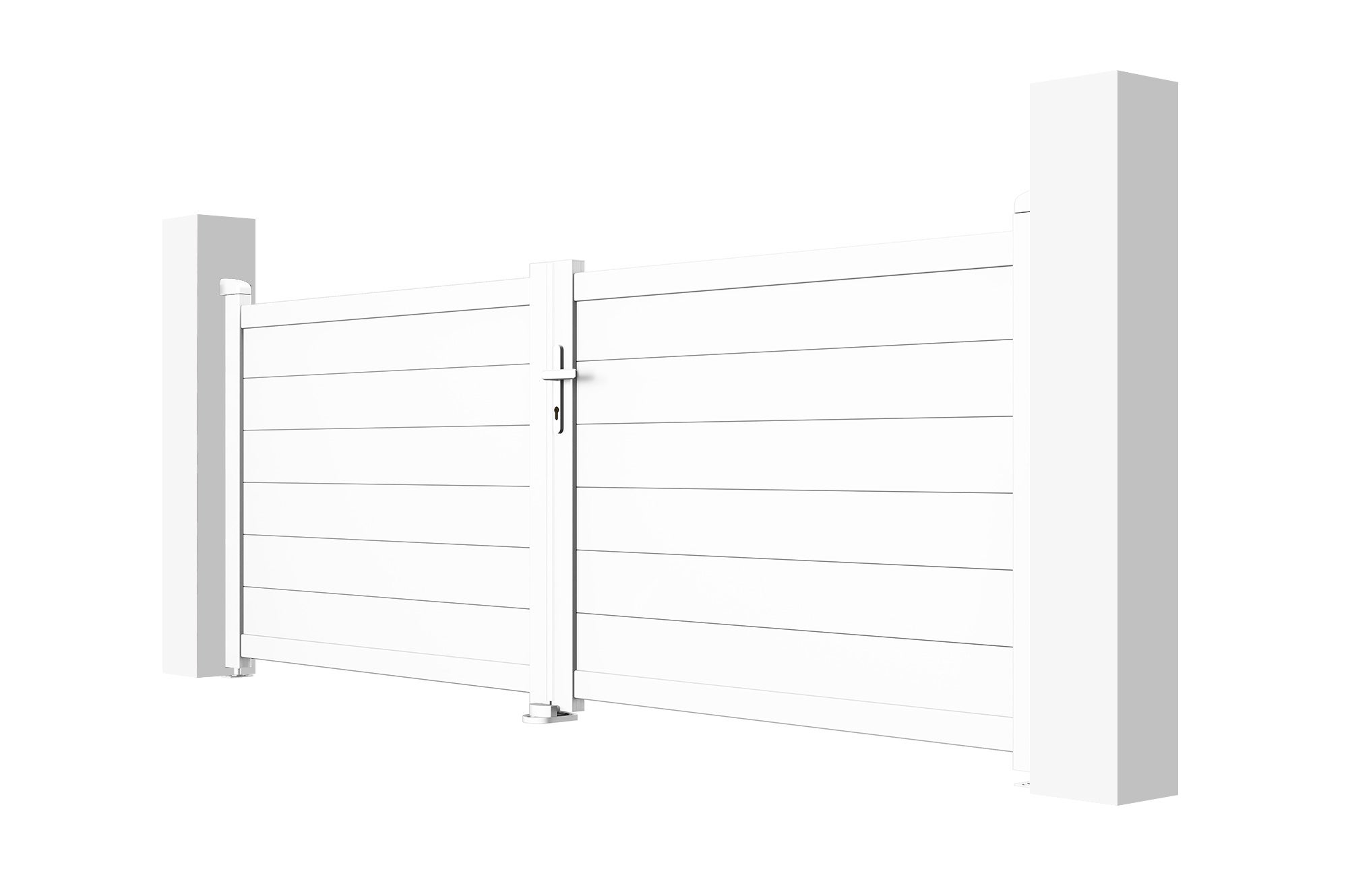 Portail battant 3m EIGER H.115cm blanc aluminium - 5