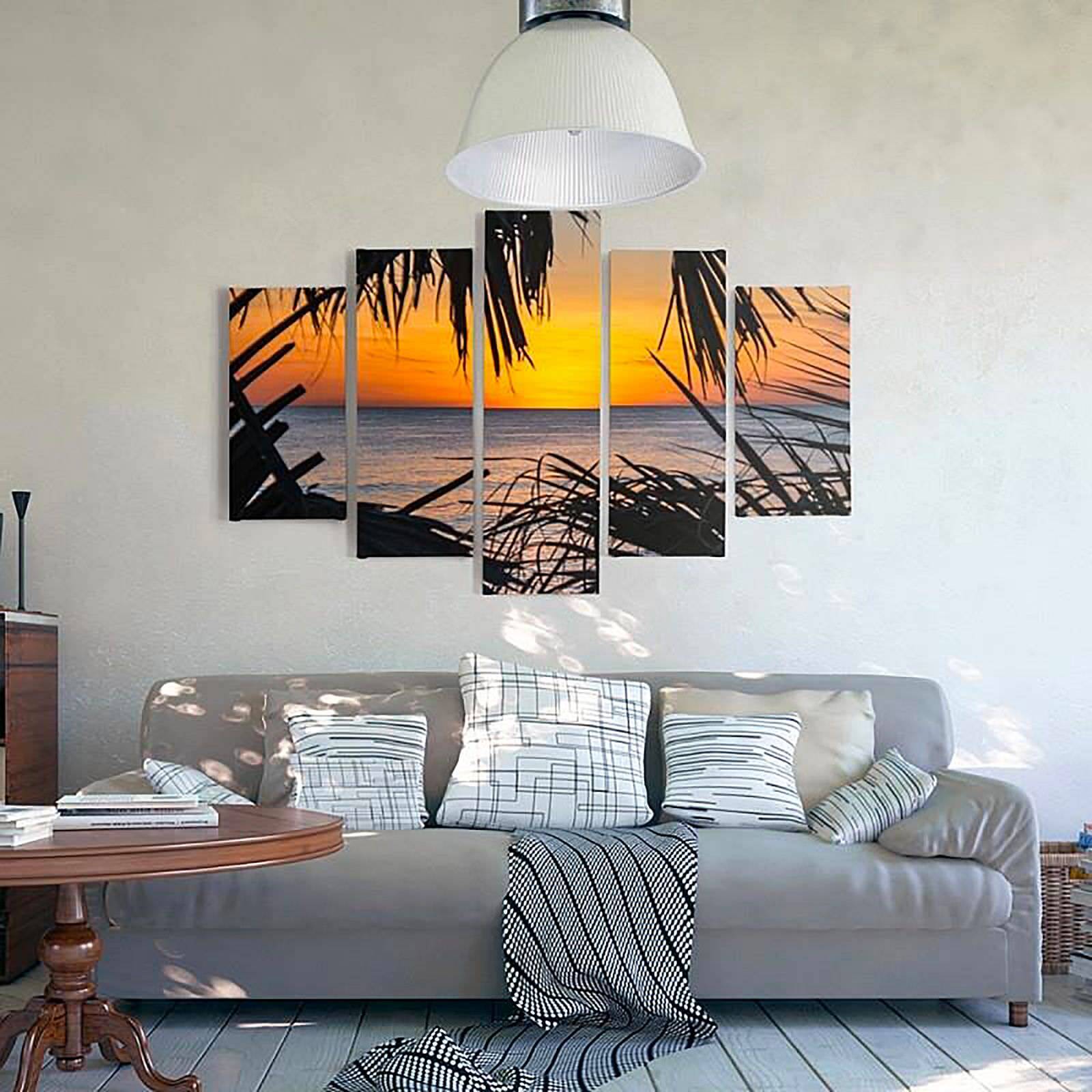 Tableau coucher de soleil sur la mer - 150 x 100 cm - 5