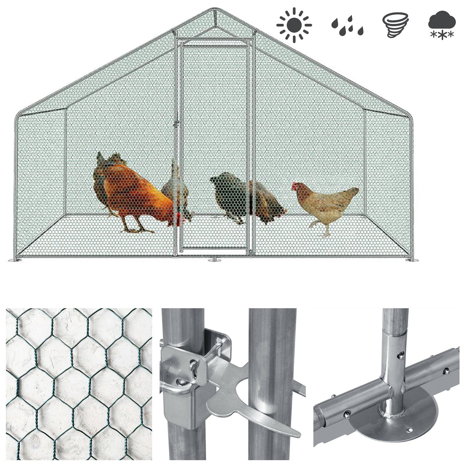 Recinzione Per Pollai XXL - Spaziosa E Sicura Per Galline, Conigli E Animali Piccoli - Foto 11
