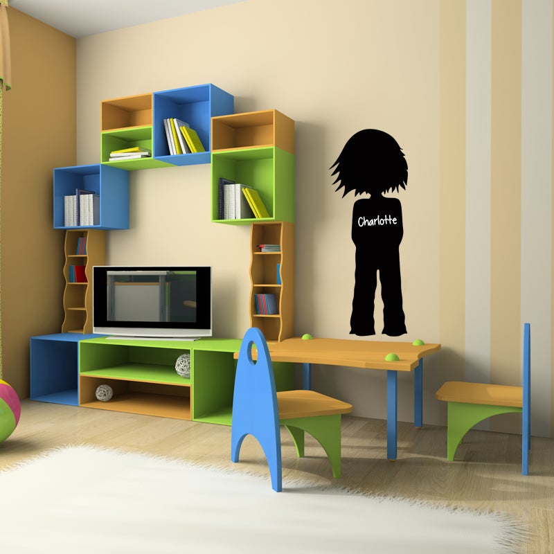 Adesivo ardesia Silhouette ragazza - Sticker adesivo - adesivi murali - 150X55cm - 3