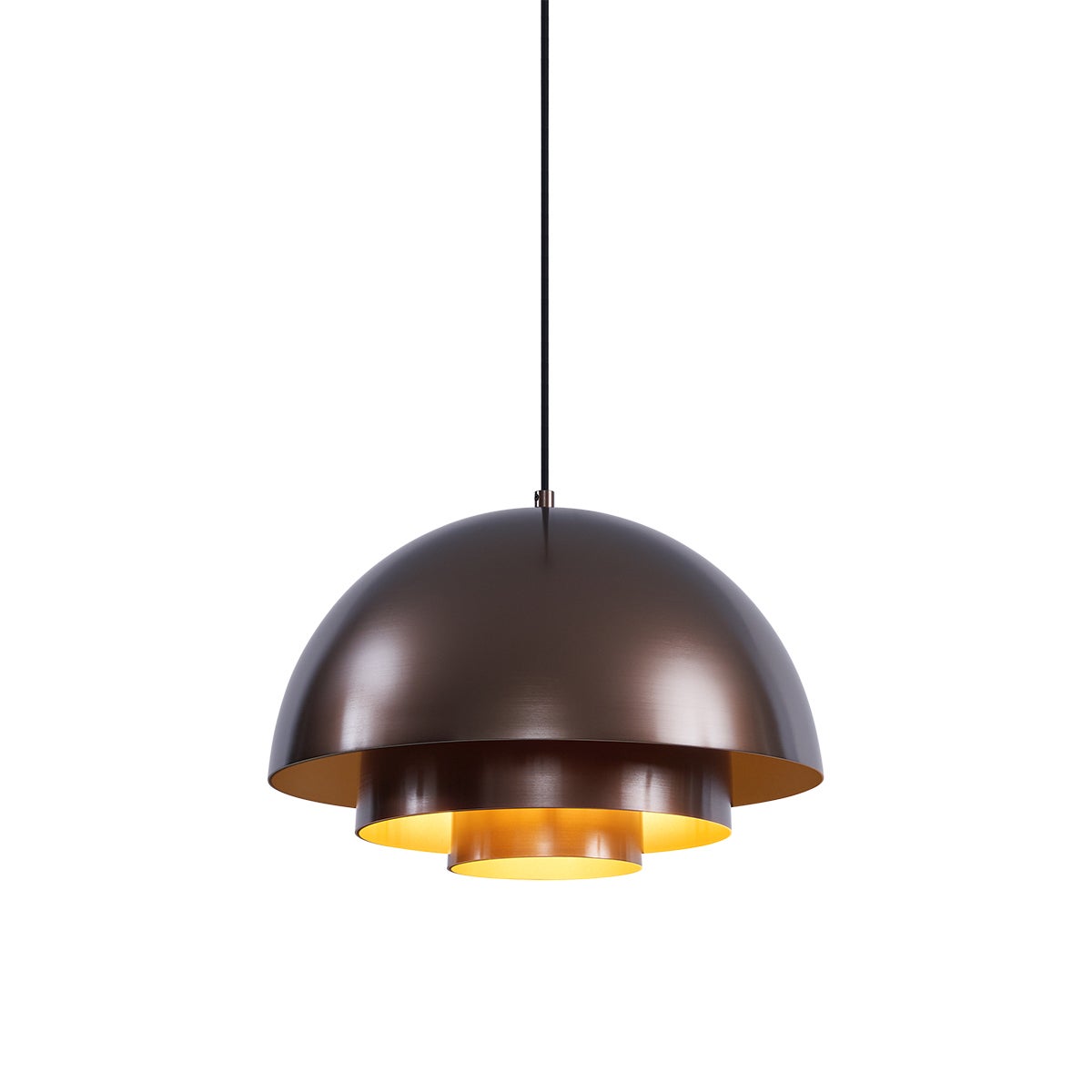 Qazqa skandynawski lampa wisząca - Loes - ciemny brąz, okrągły, max. 15w, kompatybilny z żarówką LED, e27, 40cm oświetlenie