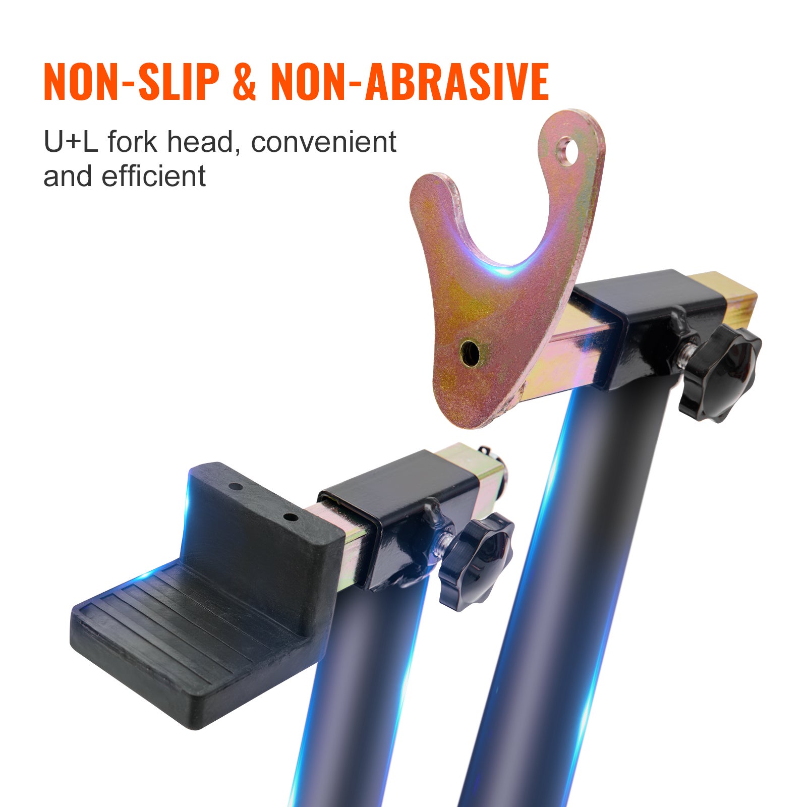 Suporte para roda traseira moto,SucceBuy capacidade 390 kg,robusto com bobinas garfo em U + L,macaco para levantamento para Suzuki,Yamaha,preto - 8