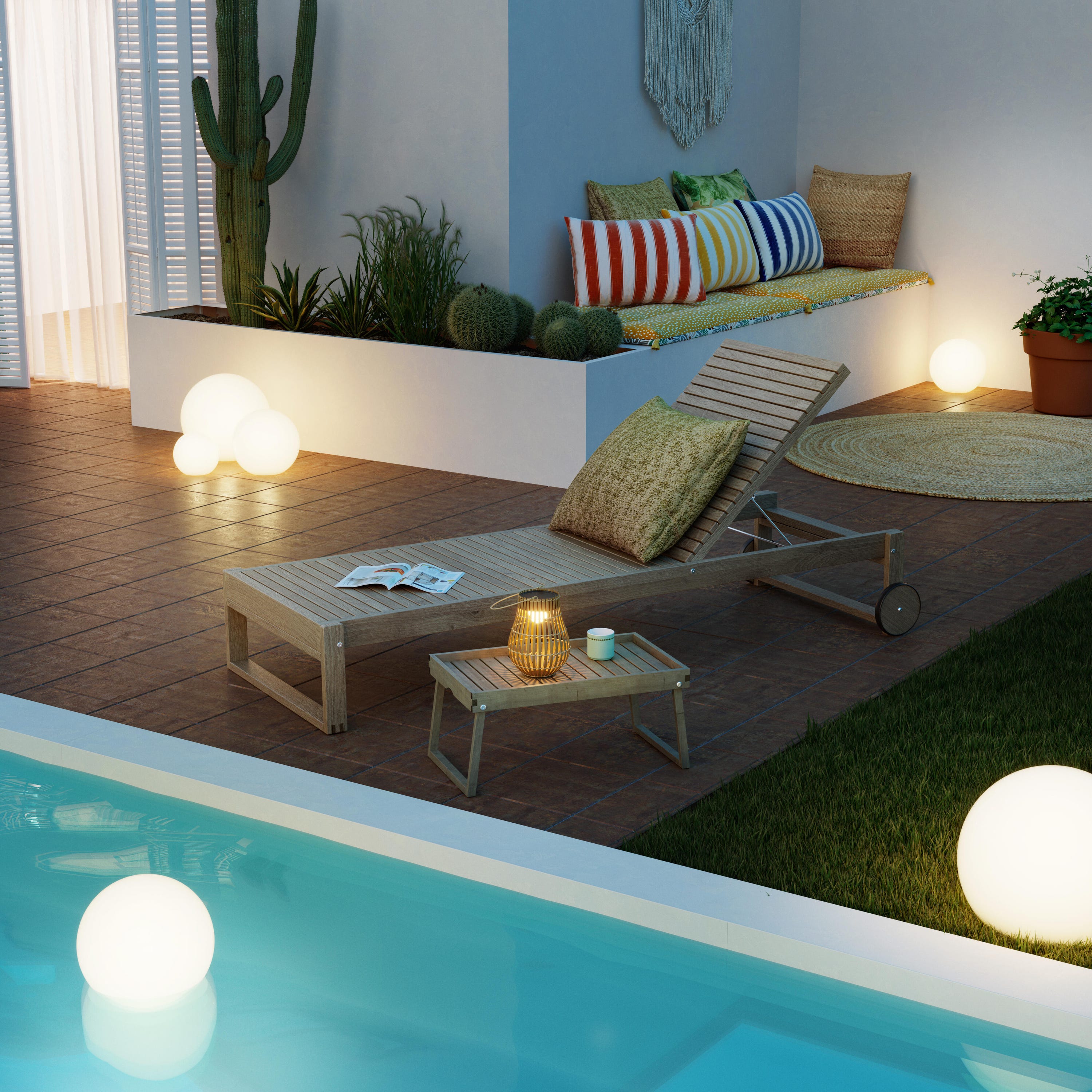 Lampada sferica da esterno ZONGO D. 28 cm - 1 x E27 Max 15W - IP44 - INSPIRE - 2