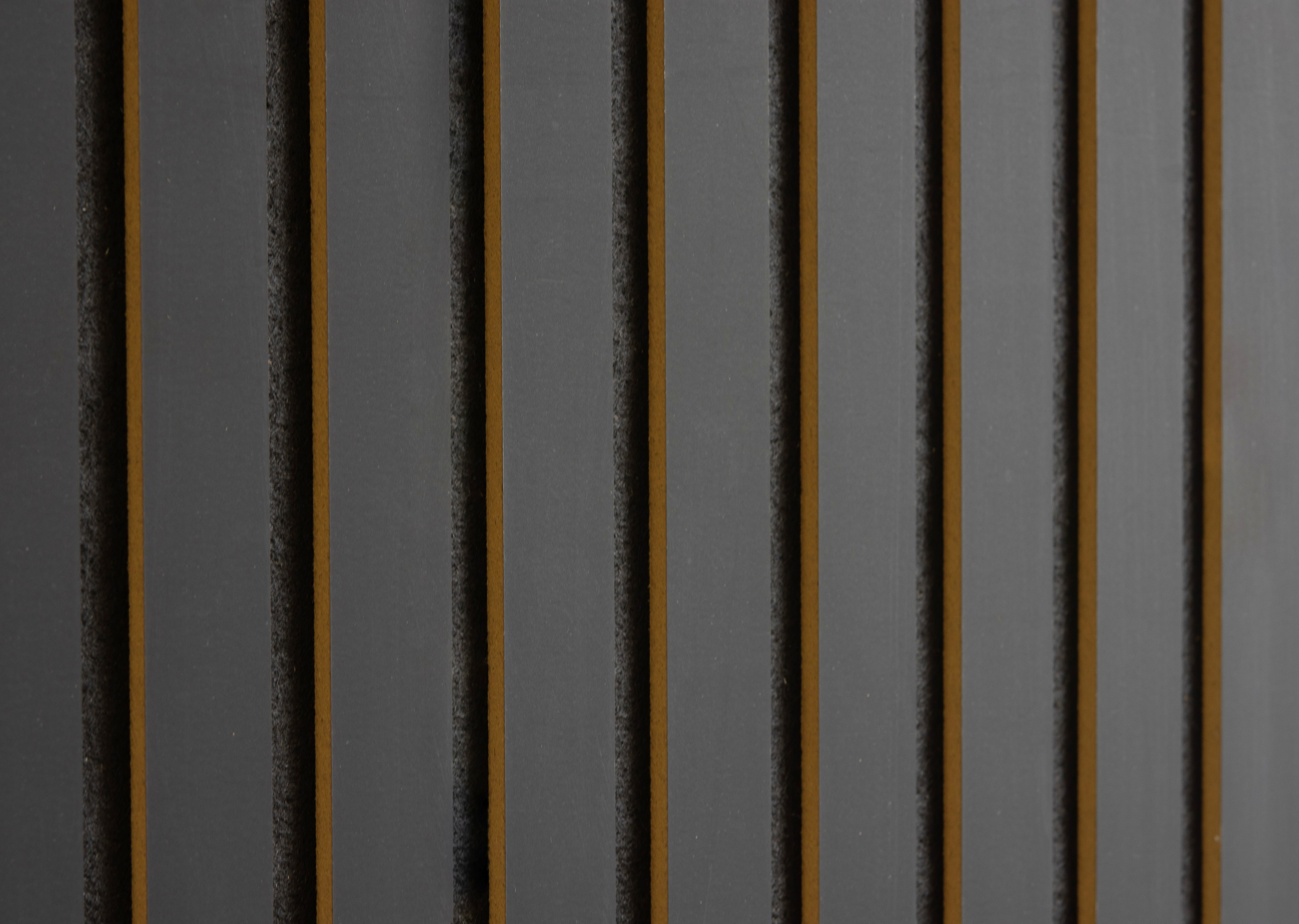 Lot de 4 - 240x60 - Panneaux Tasseaux - Noir Mat - Feutrine Noir - 3